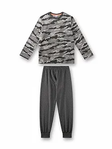 Піжама Sanetta для хлопчиків, довга, сіра - Фото 1