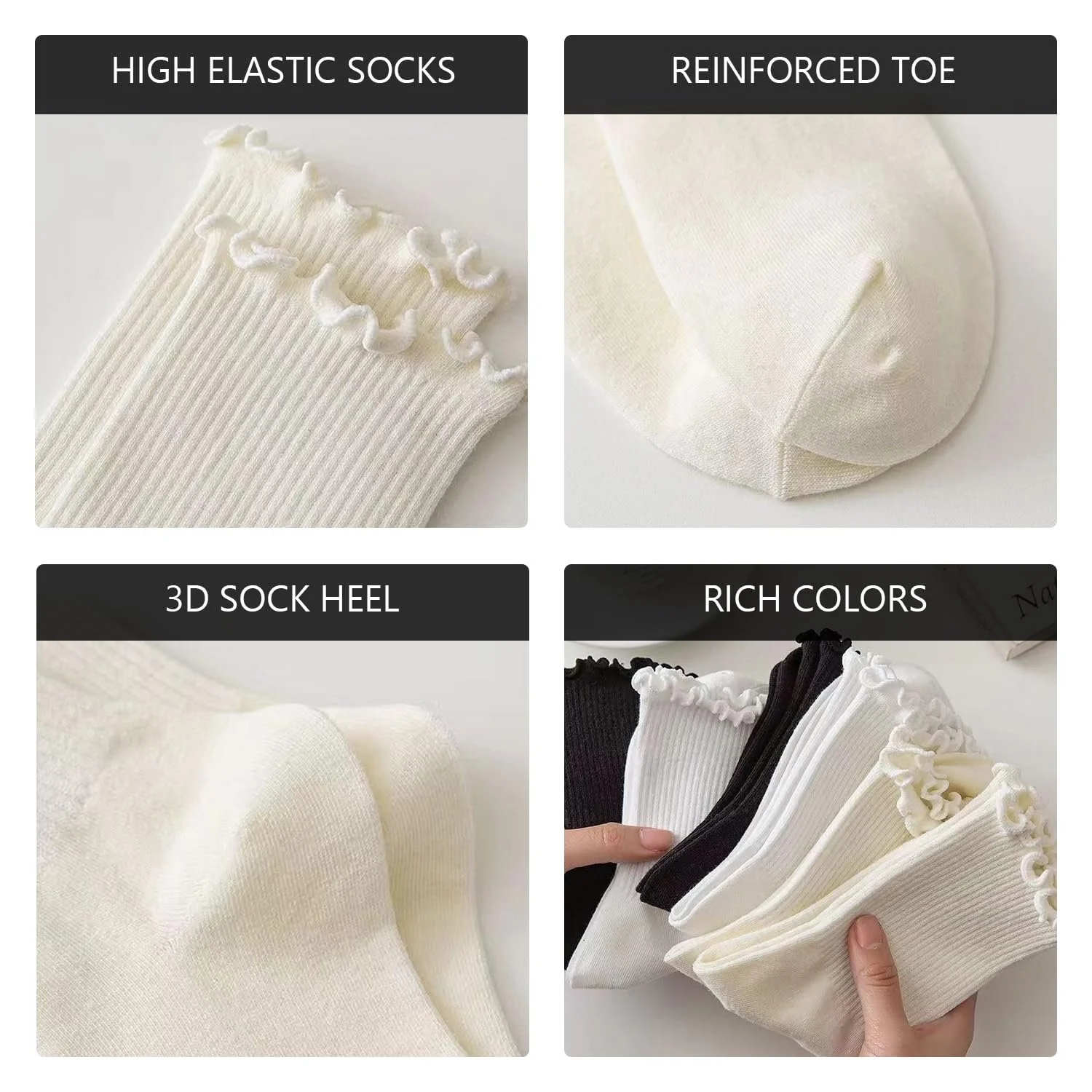 Шкарпетки з рюшами 8 пар, фото №3 Шкарпетки з рюшами 8 пар, фото №3