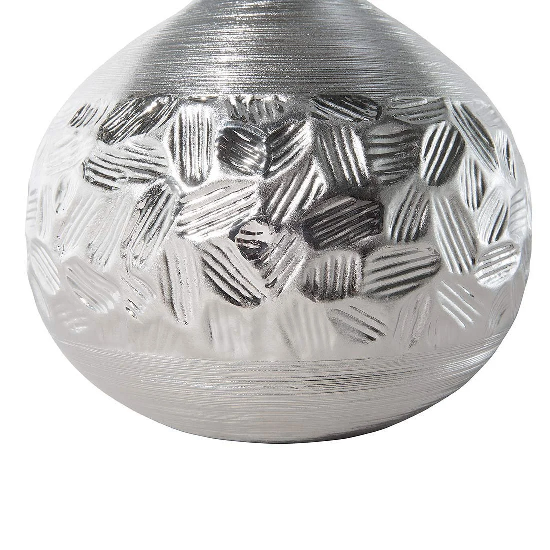 Настільна лампа Beliani Yakima В орієнтальному стилі Штучний шовк/Метал Сіра/Срібляста, фото №5