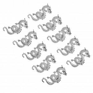 Украшения для ногтей MERRYHAPY, 40 шт., Рождественская магия для ногтей, хрустальные украшения для ногтей, подвески для ногтей в виде дракона, украшения для ногтей, рождественские украшения, подвески для ногтей, серебряный сплав synthetic.ua - Фото 1