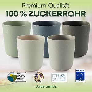 Кружка детская Dulce Сахарный тростник 300 мл Серо-голубой (5 шт. в упаковке) synthetic.ua - Фото 1