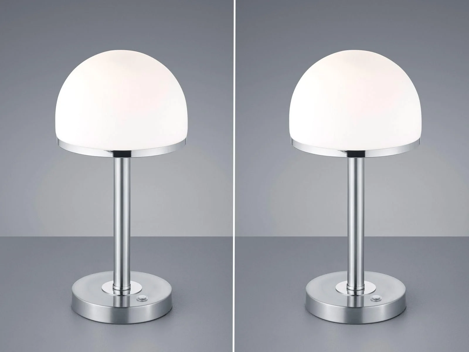 Набір з 2 настільних ламп Glass Lampshade з регулюванням яскравості 39 см Сріблястий, фото №3