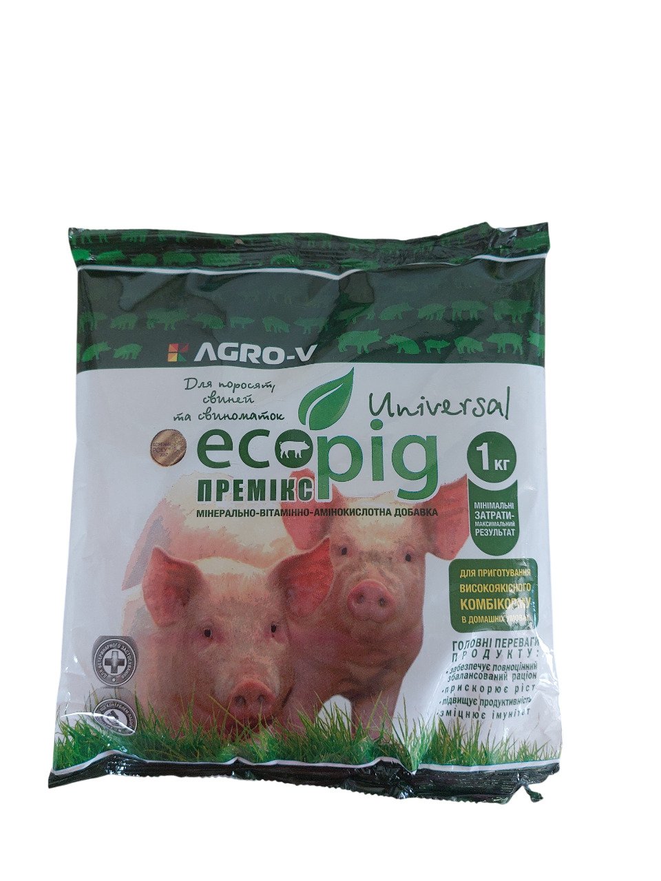 Универсальный премикс для свиней EcoPig-U Агро-В 1 кг, фото №1 Универсальный премикс для свиней EcoPig-U Агро-В 1 кг, фото №1