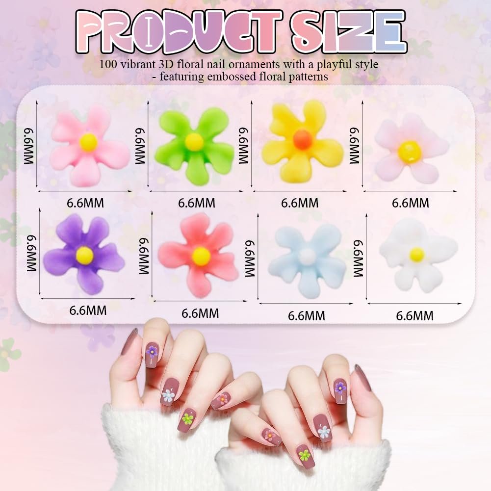 3D Квіти з акрилу Стрази з орнаментами, фото №2