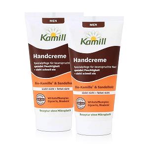 Крем для рук Kamill Men 2 x 75 мл - Питает и защищает с органической ромашкой и бисабололом, для сухой и напряженной кожи рук мужчин - Фото 1