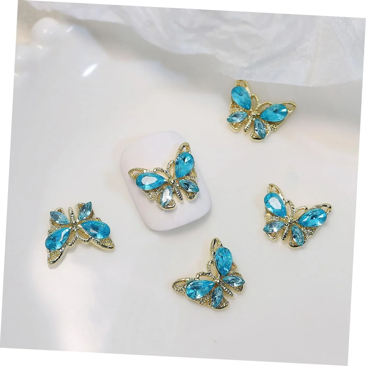 Подвески для ногтей Бабочки, 10 шт, фото №2