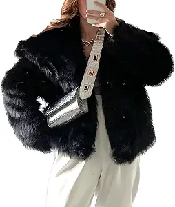 Пальто Goolecrimp Жіноче Хутряне Вільне - Фото 1