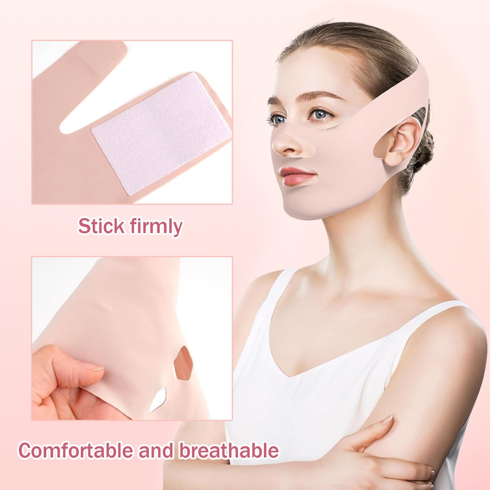 Маска V-подібна для видалення подвійного підборіддя EUYKQNOI, стрічка для підтяжки обличчя, фото №4
