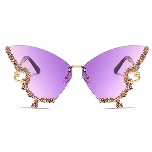 Сонцезахисні окуляри Метелик YAMEIZE Вінтажні без оправи synthetic.ua - Фото 1