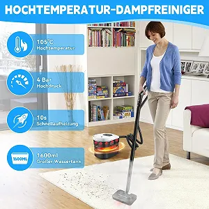 Пароочисник ручний 2500 Вт з 15 аксесуарами 4.5 бар 1600 мл переносний synthetic.ua - Фото 1