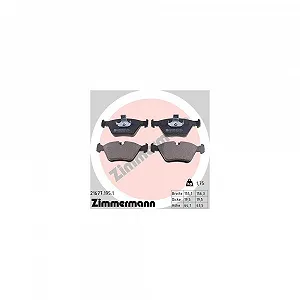 Комплект гальмівних колодок, дискове гальмо ZIMMERMANN 21677.195.1 для BMW, передня вісь - Фото 1