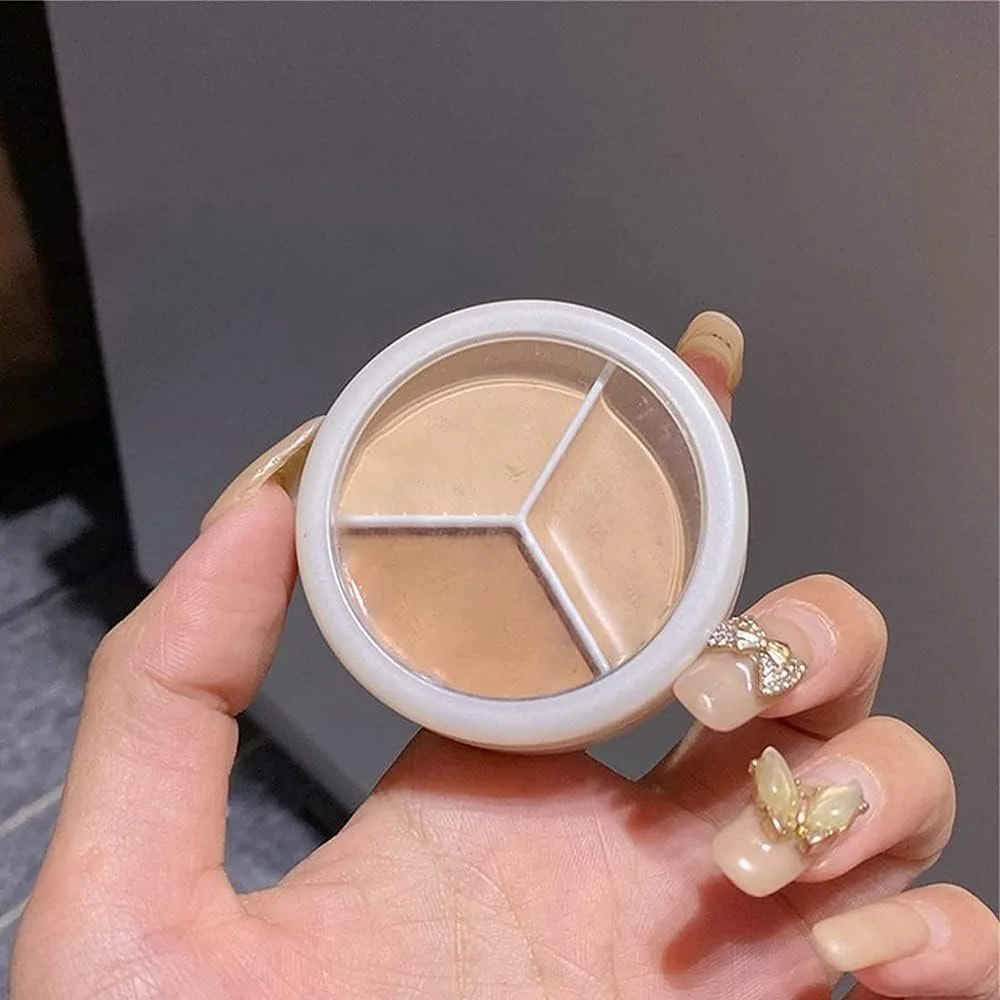 Палетка консилеров 3 цвета, Трехцветный консилер, Крем-консилер для коррекции цвета 3-в-1 с кистью, Корректирует и маскирует темные круги и недостатки, фото №7 Палетка консилеров 3 цвета, Трехцветный консилер, Крем-консилер для коррекции цвета 3-в-1 с кистью, Корректирует и маскирует темные круги и недостатки, фото №7