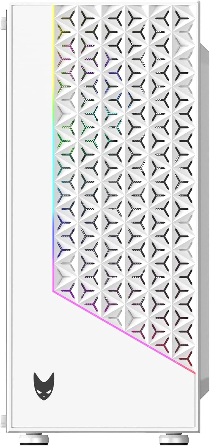 Корпус Oversteel Iridium RGB / без БЖ / Midi Tower / ATX, mATX, ITX / 2 пилових фільтри /  ARGB / Загартоване скло / Білий, фото №2