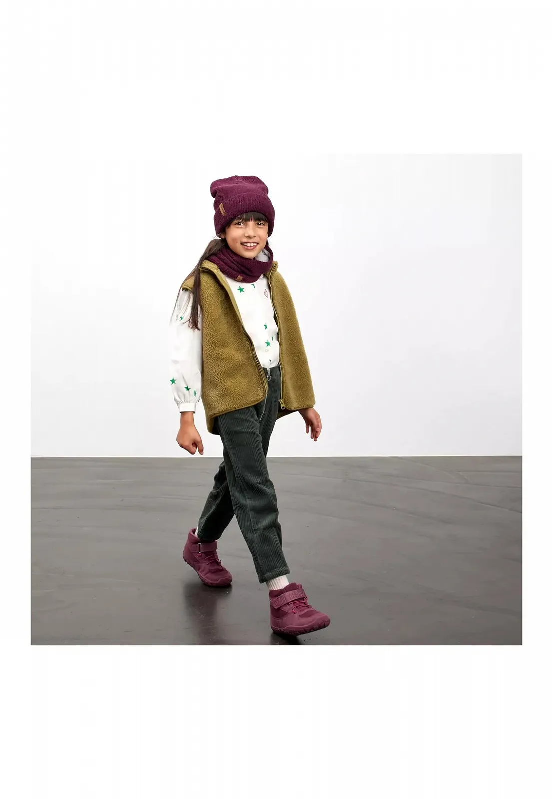 Дитяча довга шапка Affenzahn з високоякісної мериносової вовни, на флісовій підкладці, для дівчаток, фото №5