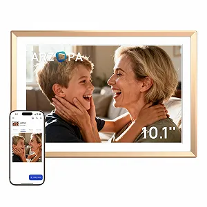 Цифровая фоторамка ARZOPA D10 Metal 10.1" WiFi HD Gold - Фото 1