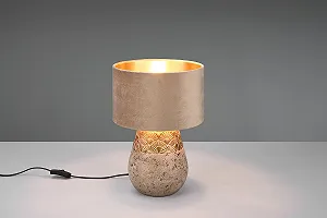 Настільна лампа Reality Leuchten Kiran R51231061 Кераміка Сірий / Бежевий / Золотистий E27 synthetic.ua - Фото 1