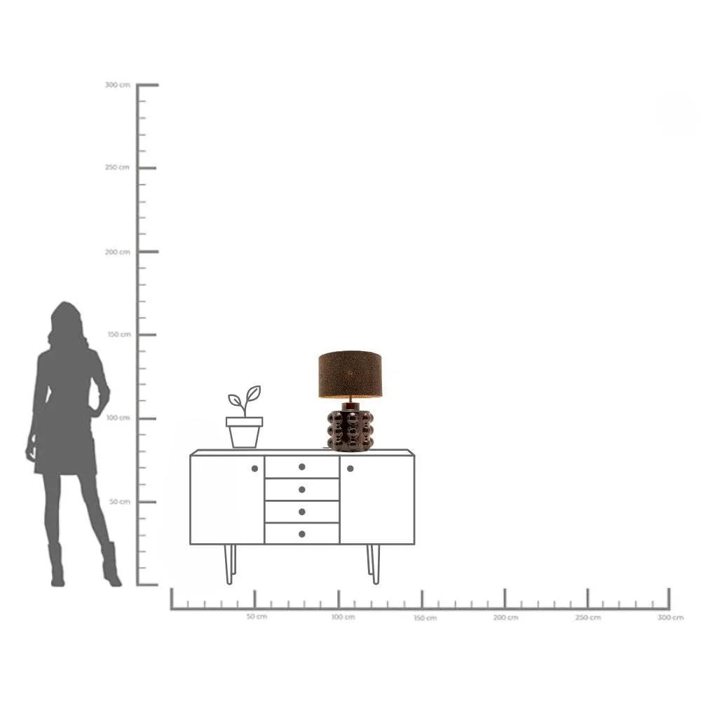 Настільна лампа Kare Calamaro дизайнерська порцелянова Brown 58 x 40 x 40 см, фото №2