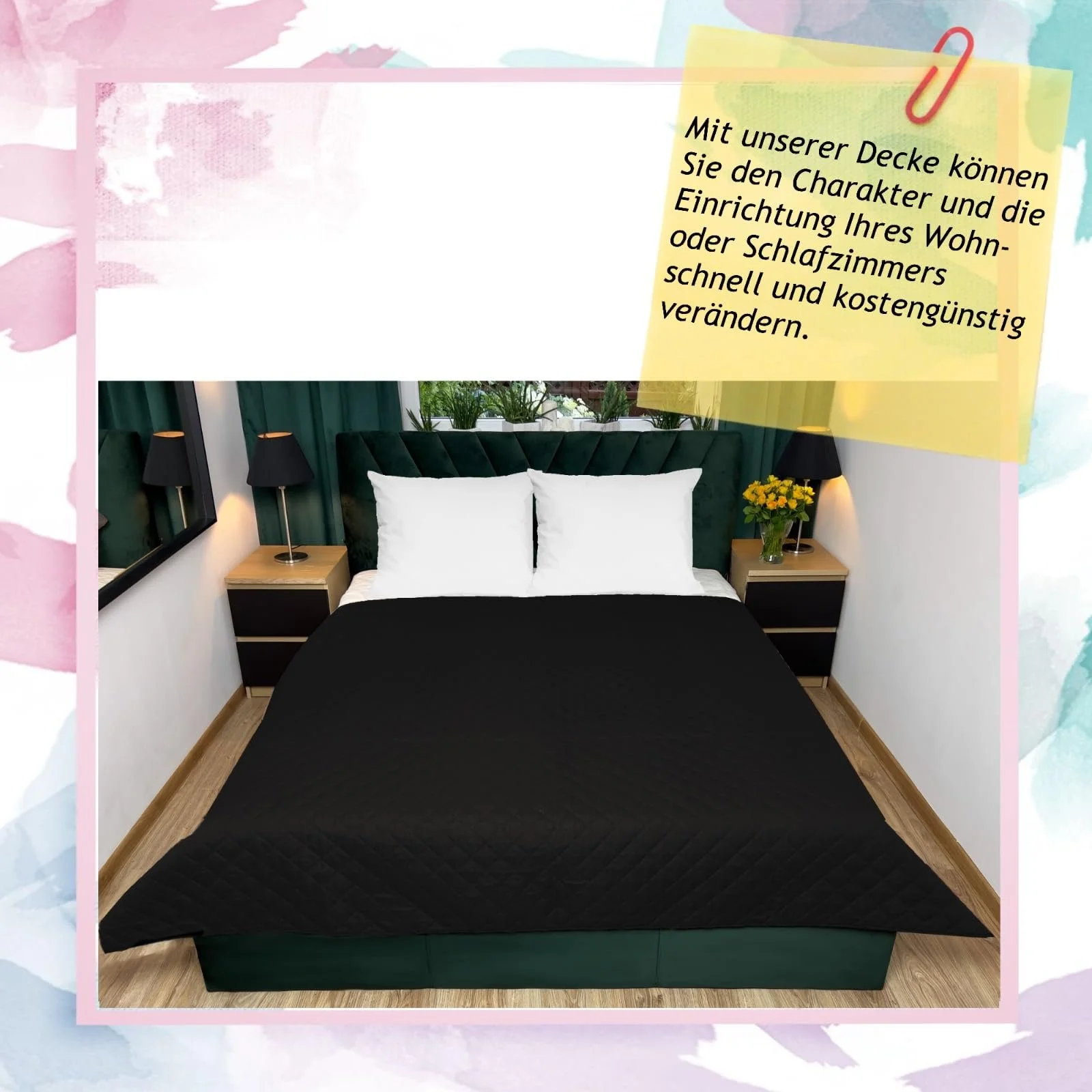 Покривало Хмарний візерунок 170 x 210 см Чорний, фото №7