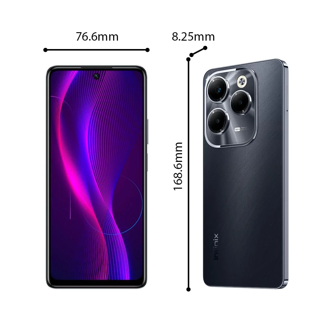 Смартфон Infinix Hot 40 Pro 8/256GB Black, фото №2