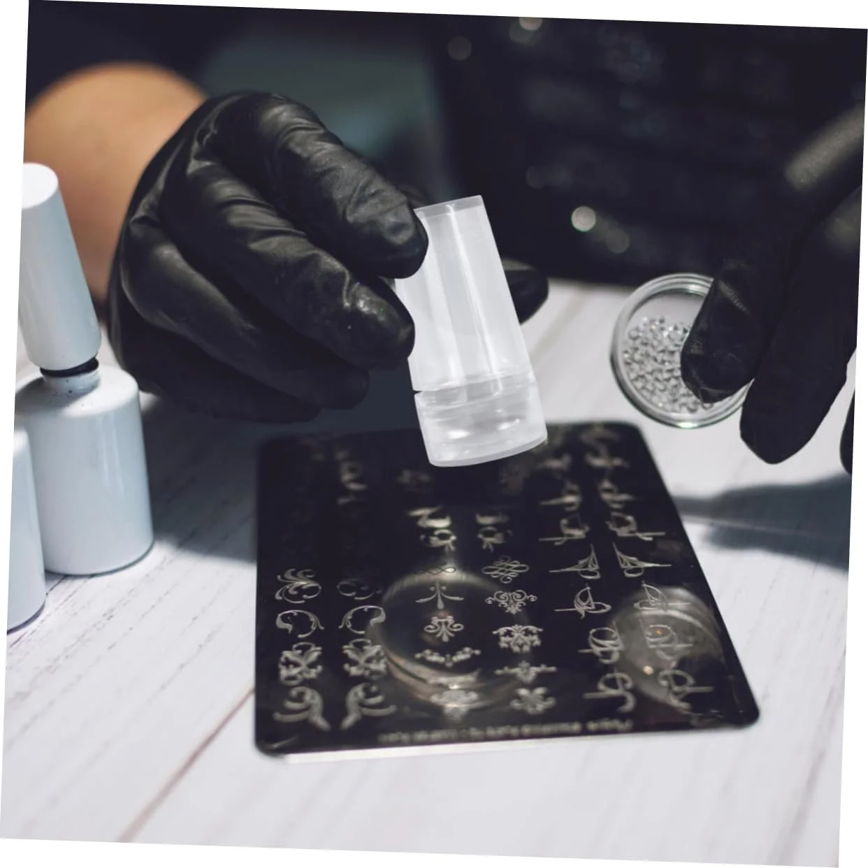 Набор штампов для дизайна ногтей 4 шт. Прозрачный, фото №7