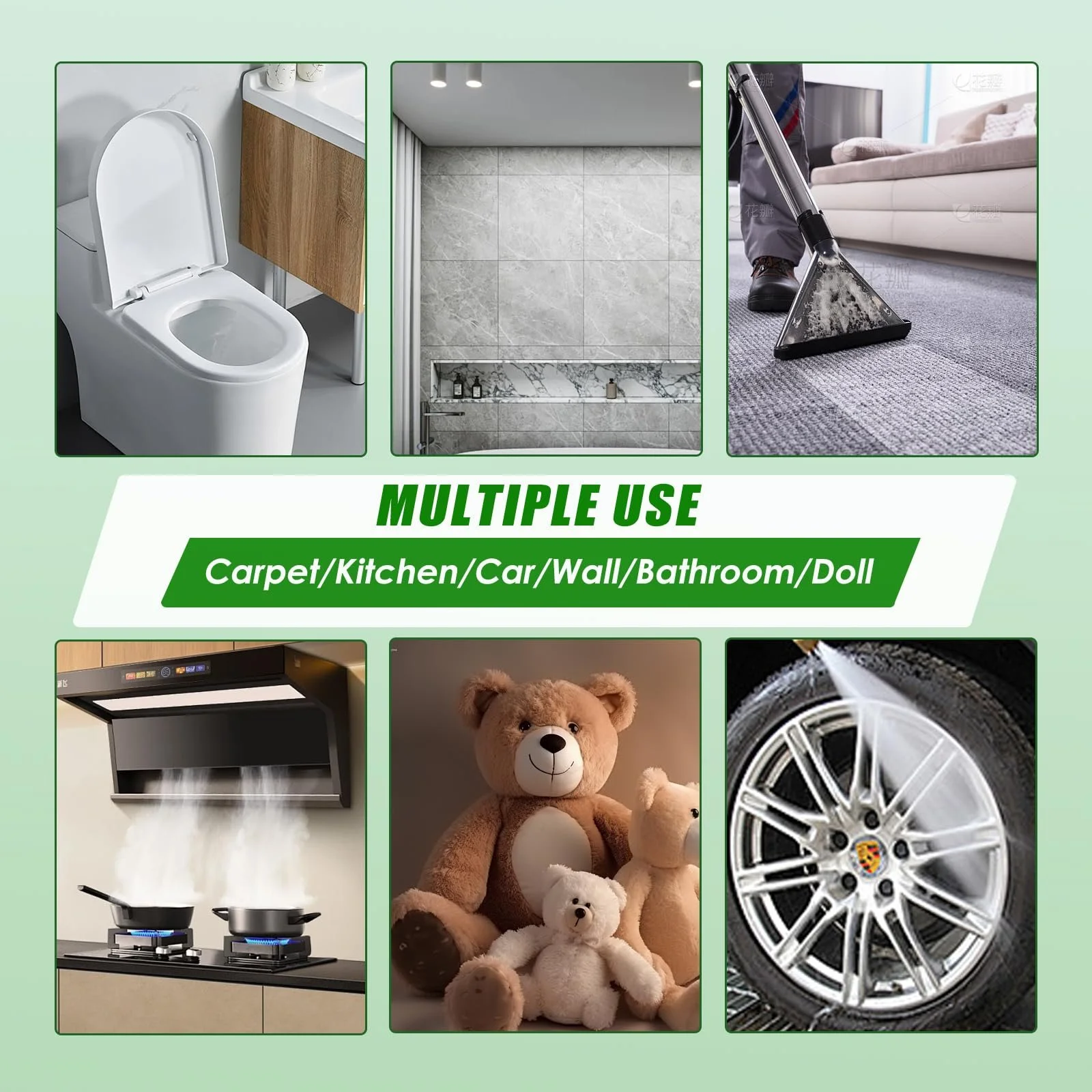 Ручний пароочисник 2200 W 1200 ml 10 аксесуарів портативний, фото №7