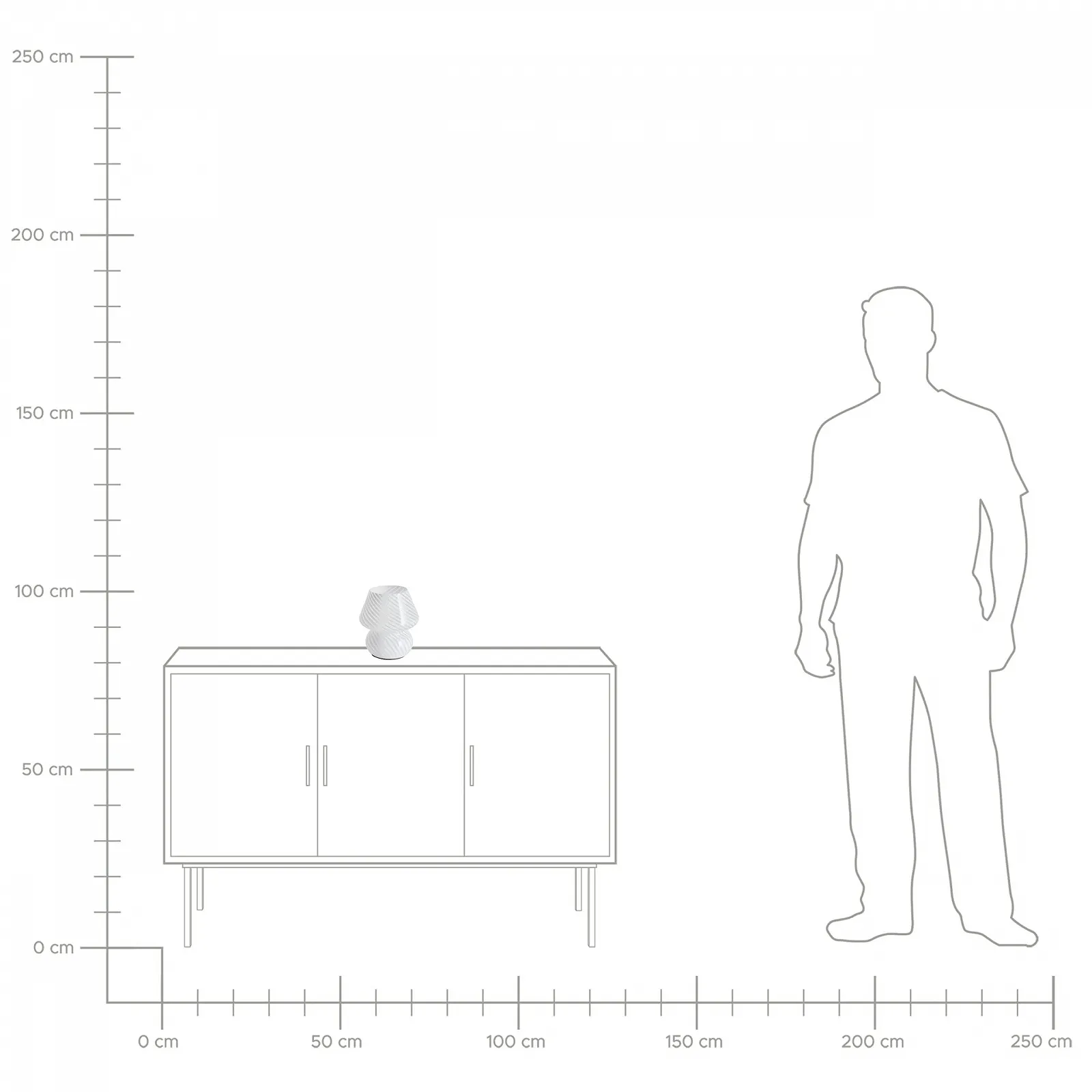 Настільна лампа Beliani Lobo Скляна Сучасна Біла, фото №9