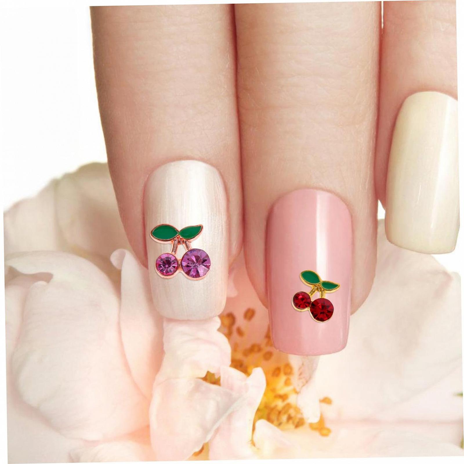 Прикраса для нігтів Вишня Beaupretty 32 шт. Золотий та рожево-золотий, фото №6