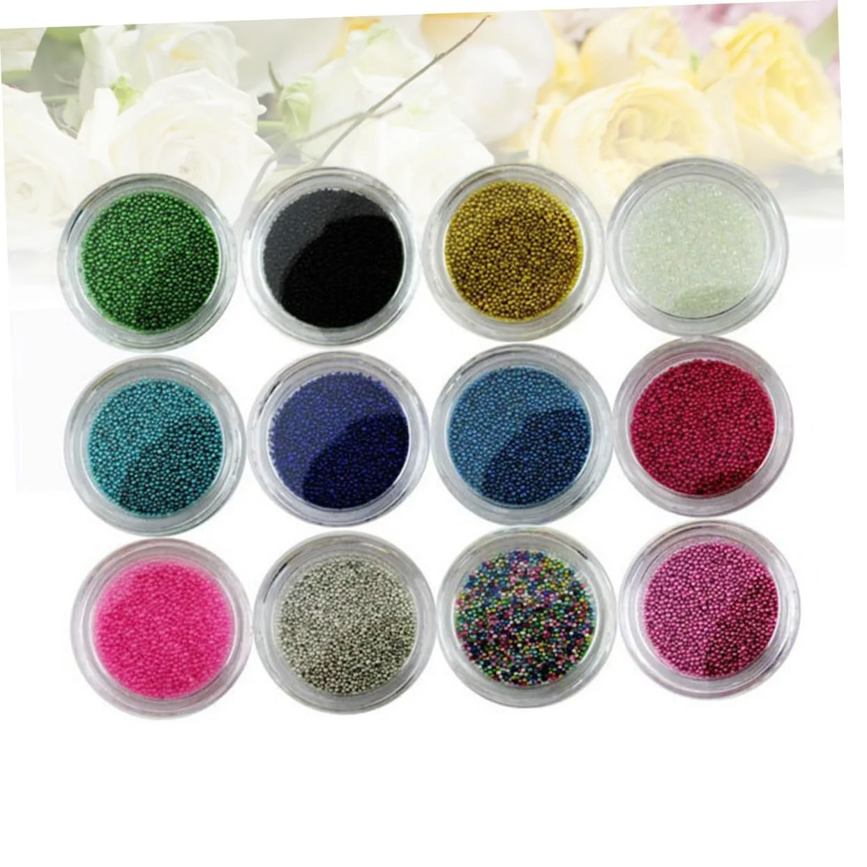 Шарики для ногтей Healvian, 3 шт, мини шарики-бусины для ногтей, цветные шарики для окрашивания ногтей, фото №9