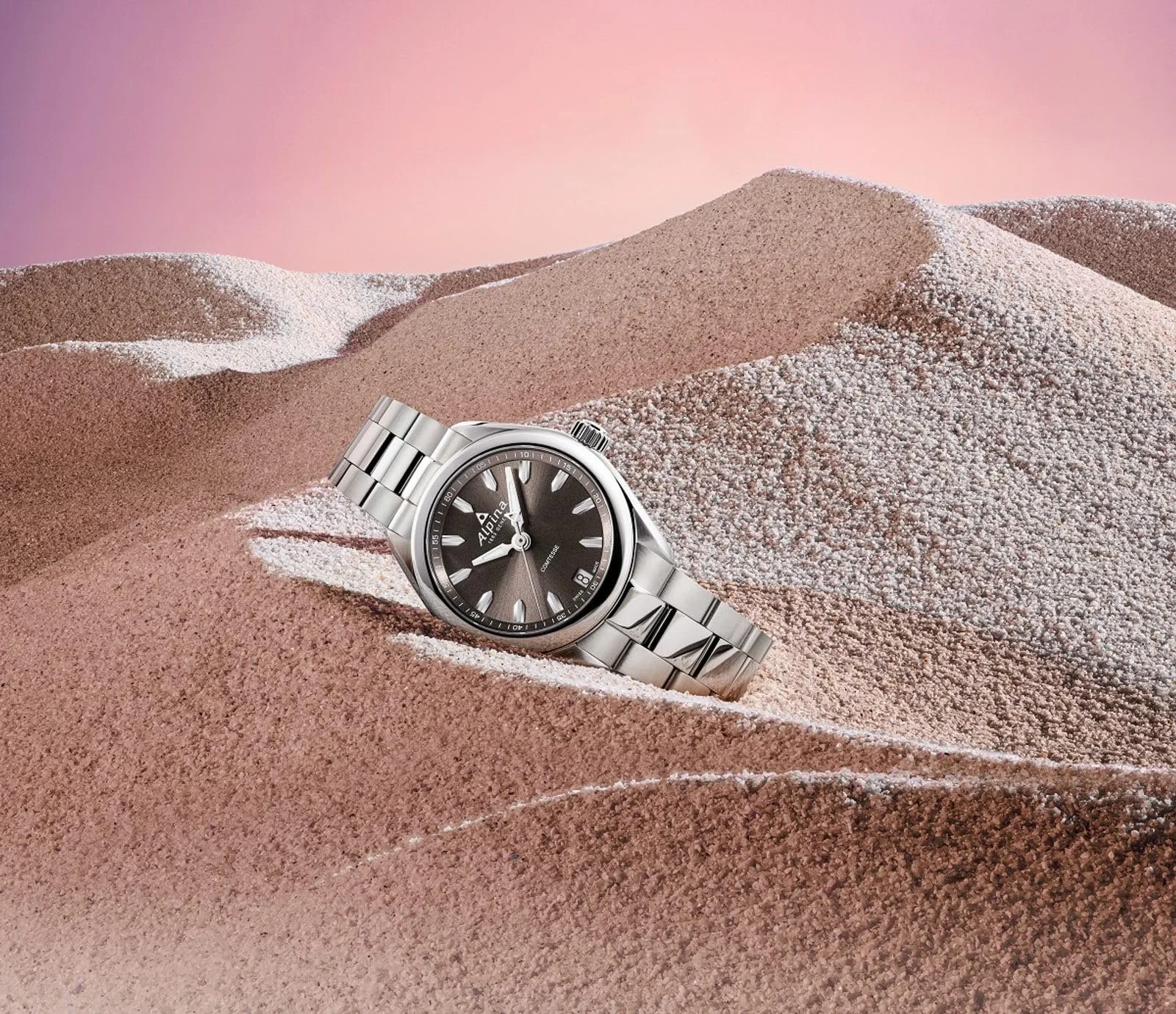 Часы Alpina AL-240LBR2C6B, серебряный, Браслет, фото №4 Часы Alpina AL-240LBR2C6B, серебряный, Браслет, фото №4