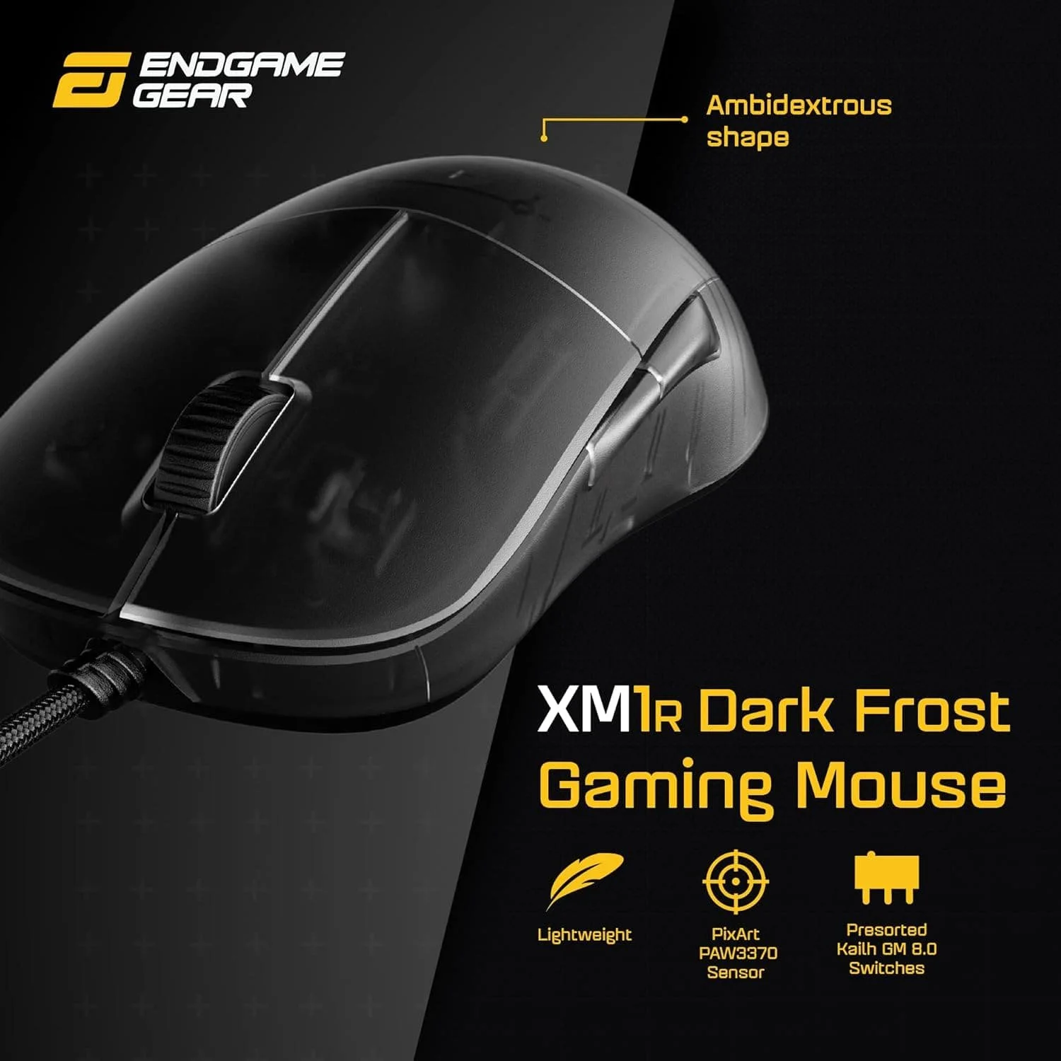 Провідна миша ENDGAME GEAR XM1r / 19 000 DPI / 6 кнопок / Dark Frost, фото №3 Провідна миша ENDGAME GEAR XM1r / 19 000 DPI / 6 кнопок / Dark Frost, фото №3