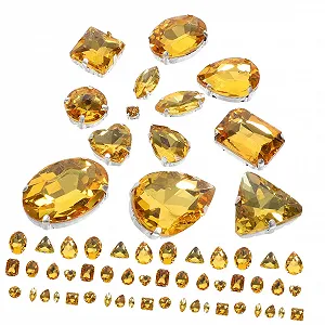 Стразы 1tasche Нерегулярные для ручного шитья, сверкающие драгоценные камни для одежды, свадебных и поделочных проектов - Фото 1