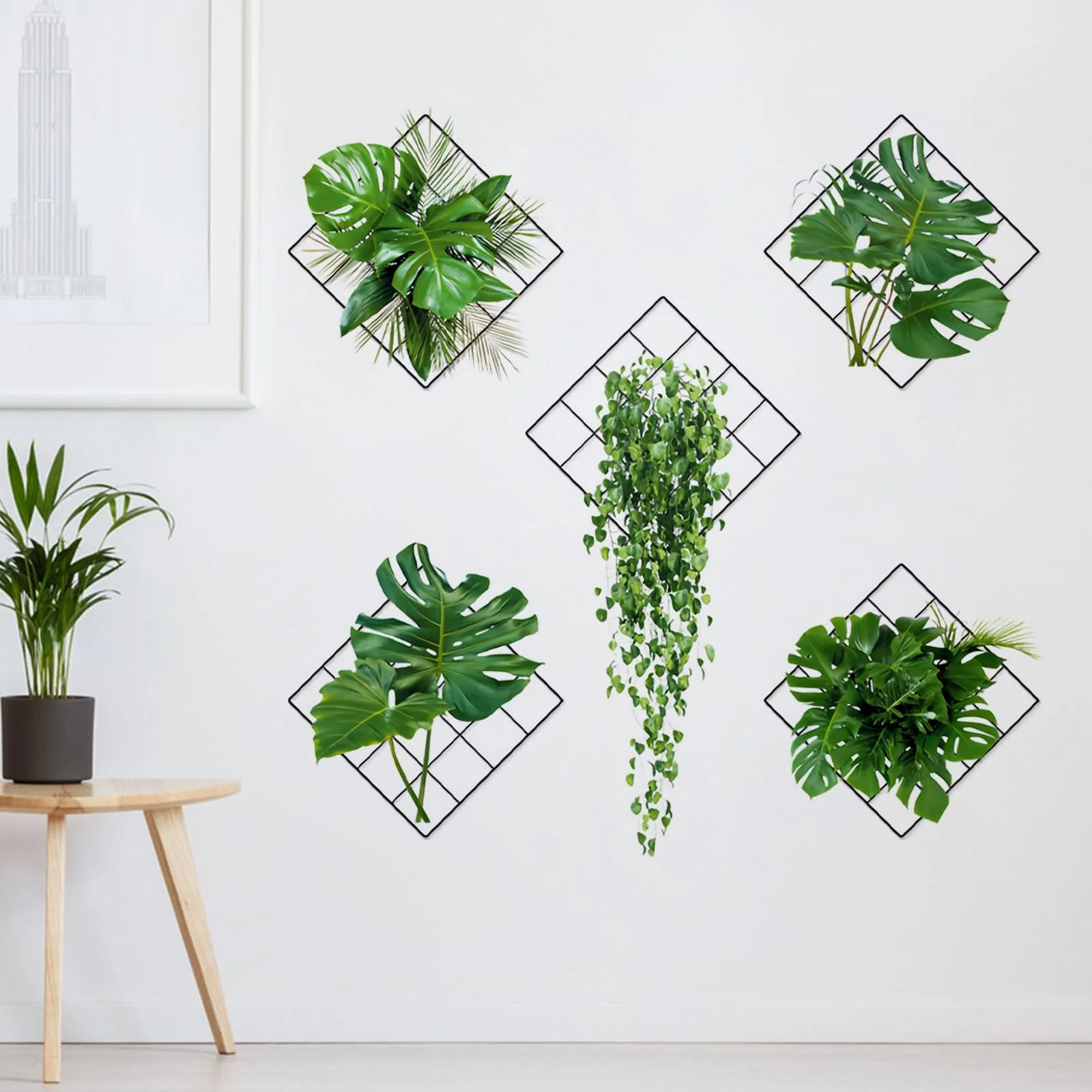 Наклейки на стіну Plants PVC 2 шт. 3D-ефект 6 дизайнів, фото №1