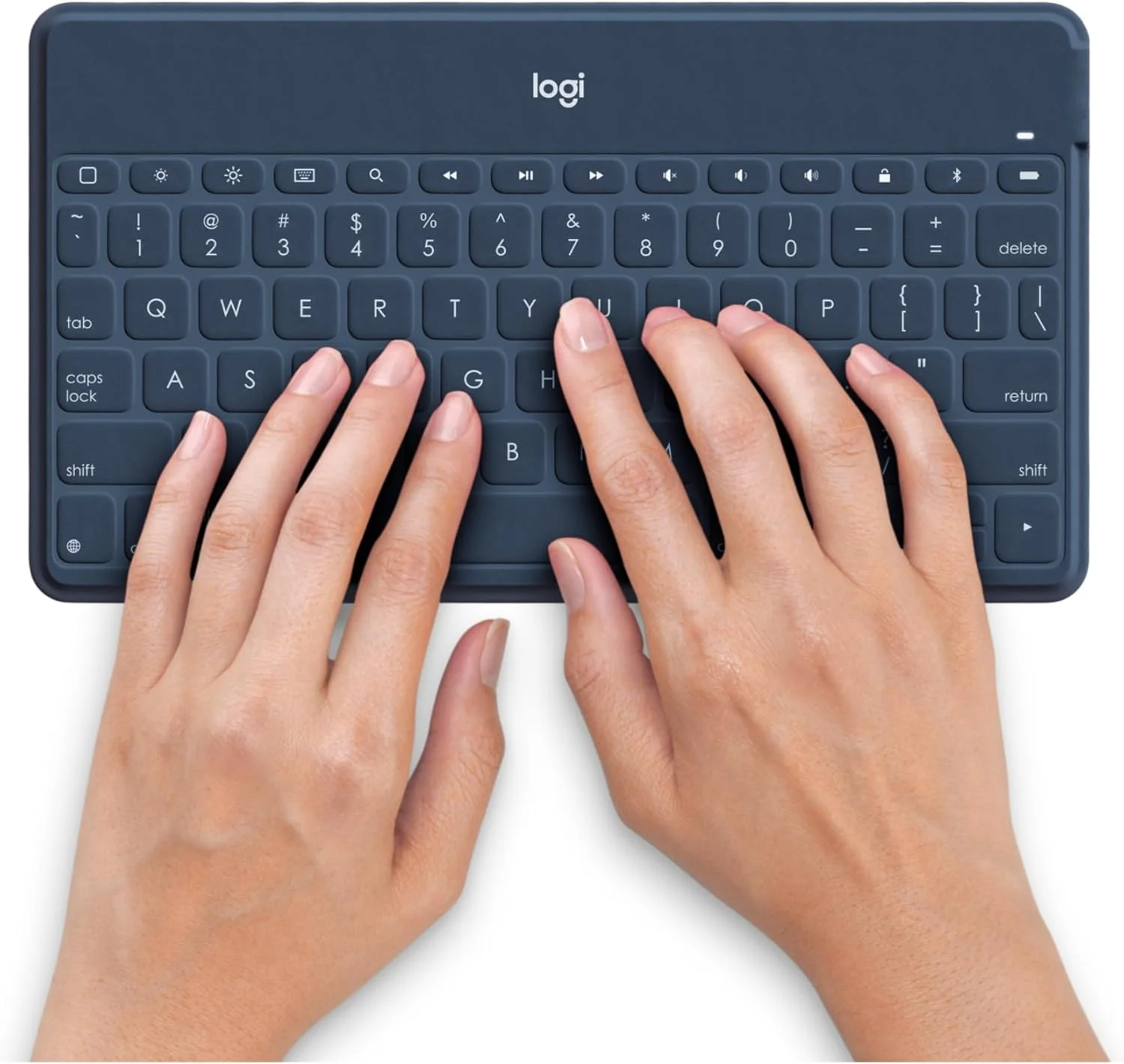Бездротова клавіатура Logitech Keys-to-Go / Мембранна / Bluetooth / Blue, фото №4 Бездротова клавіатура Logitech Keys-to-Go / Мембранна / Bluetooth / Blue, фото №4