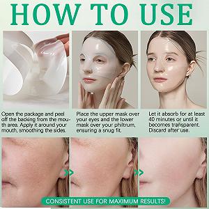 Маска для лица Organic Collagen Real Deep, Увлажняющая ночная маска, Антивозрастная коллагеновая маска для лица, Коллагеновая ночная маска, Уменьшает мимические морщины, 6 шт в упаковке synthetic.ua - Фото 1