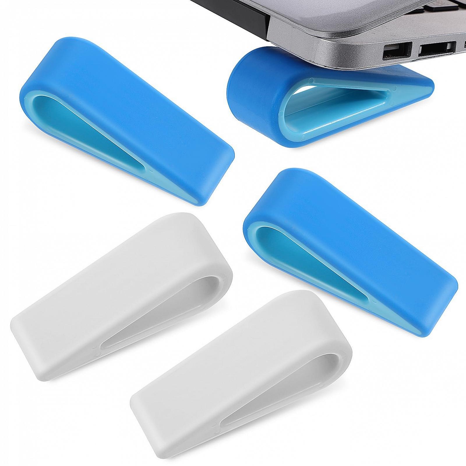 Підставка для ноутбука Khlhalter Пластикова 4 шт нековзна З організацією кабелів Для ергономічної роботи за столом, фото №1