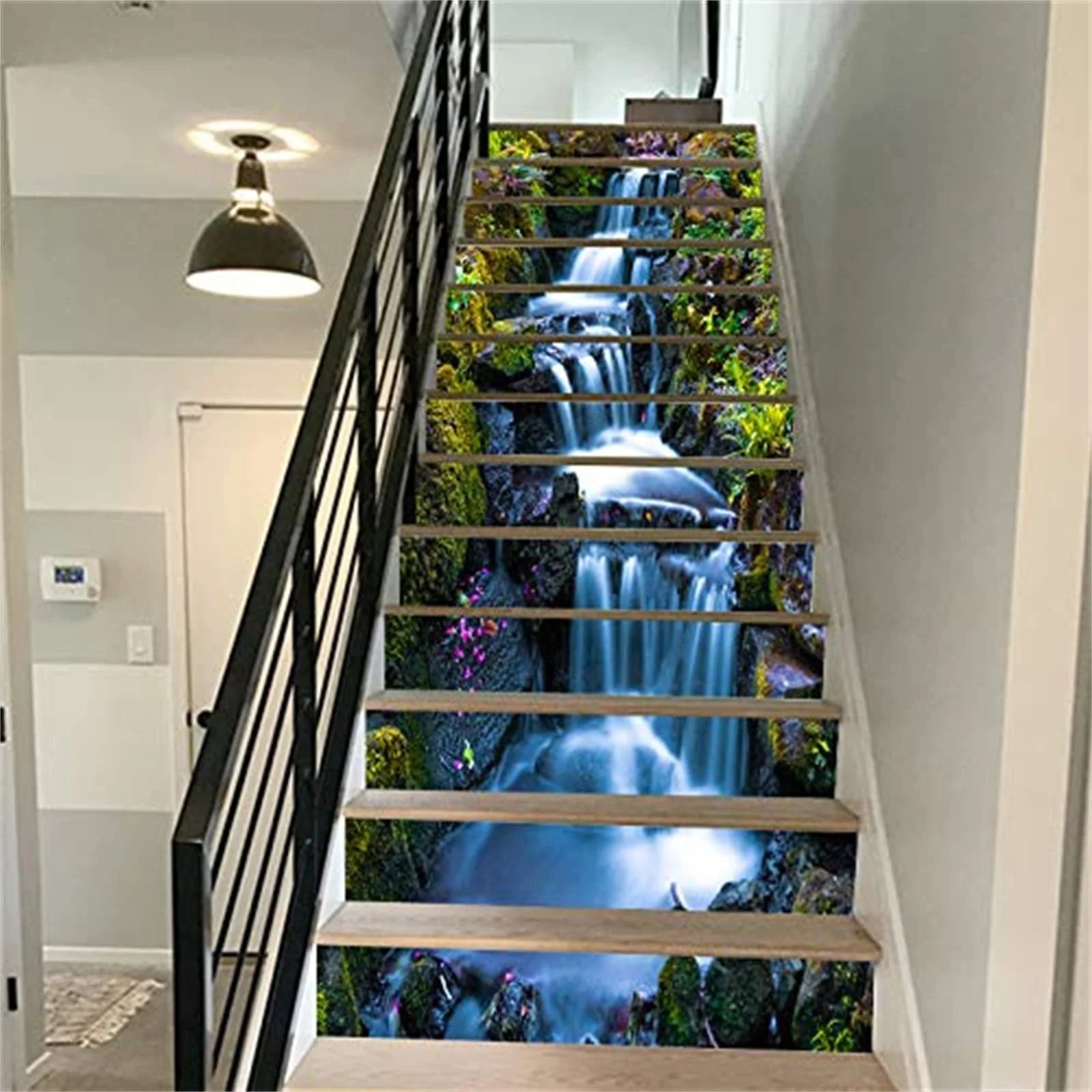 Наклейки на сходи FLFK 3D Waterfall Natural Landscape самоклеючі 100 x 18 см 15 штук, фото №1 Наклейки на сходи FLFK 3D Waterfall Natural Landscape самоклеючі 100 x 18 см 15 штук, фото №1
