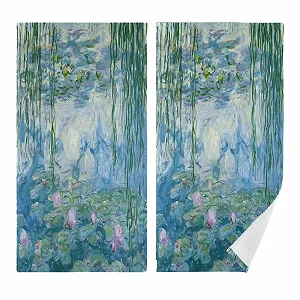 Набір рушників Monet Water Lily Willow Floral Pattern 14,2 x 28 дюймів 2 шт. - Фото 1