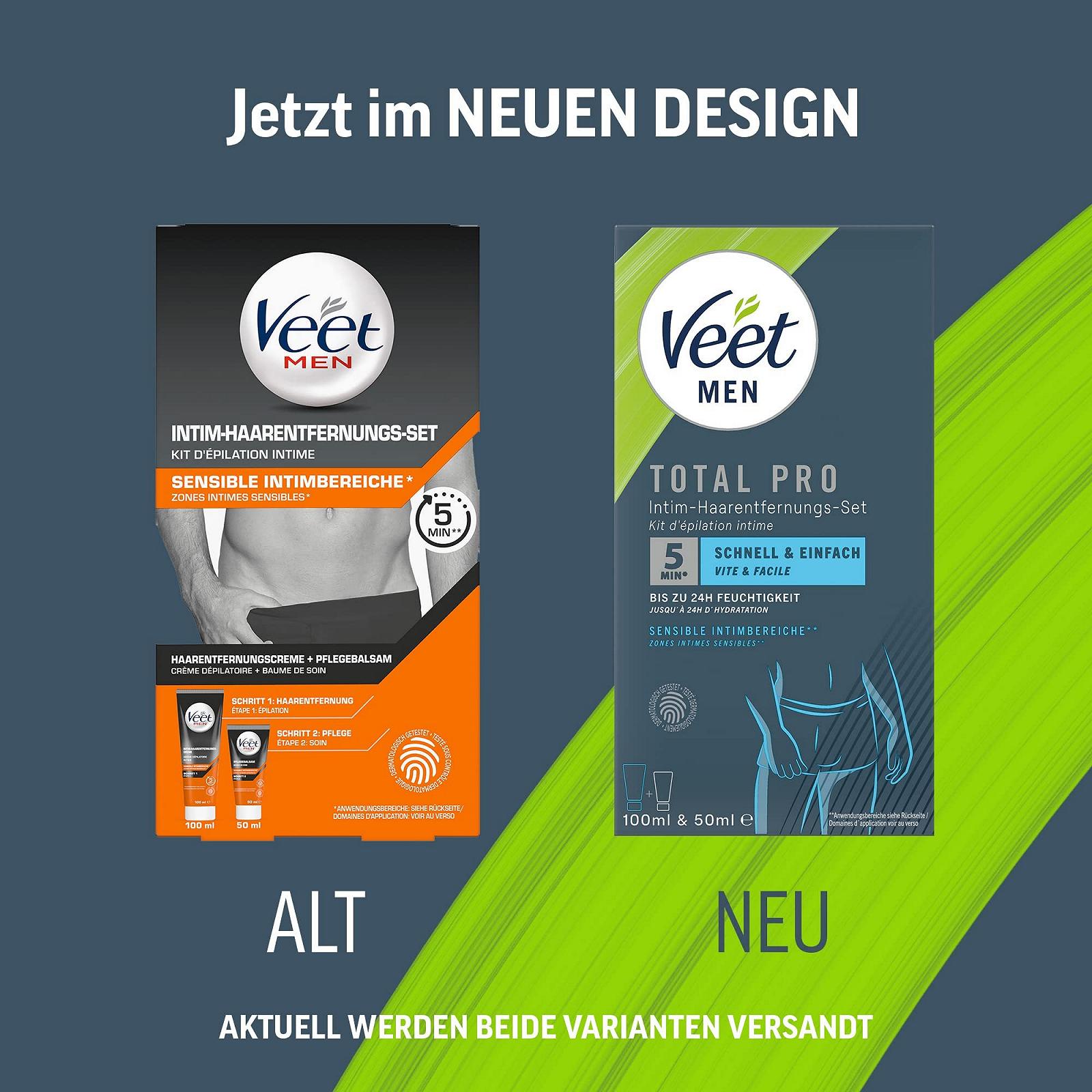 Набор для депиляции интимных зон Veet Men крем 100 мл и бальзам 50 мл, фото №2