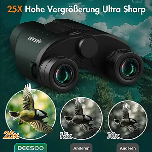 Бінокль deesoo 25x32 Compact BAK4 synthetic.ua - Фото 1