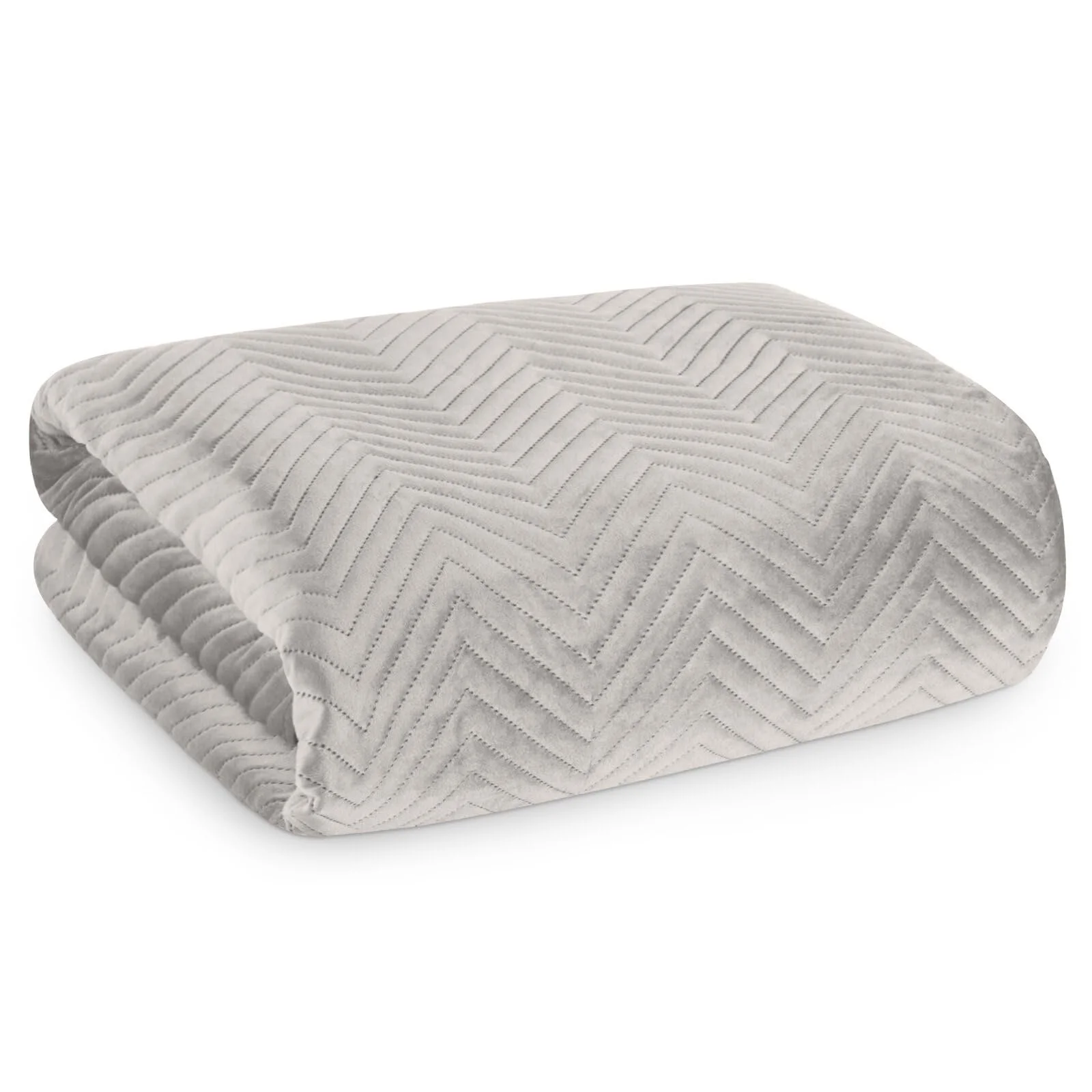 Покривало стьобане двостороннє Design91 Оксамит та Мікрофібра Для ліжка та дивану Sofia Бежевий 200 x 220 см, фото №2