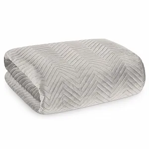 Покривало стьобане двостороннє Design91 Оксамит & Мікрофібра Для ліжка та дивану Sofia Бежевий 170 x 210 см synthetic.ua - Фото 1