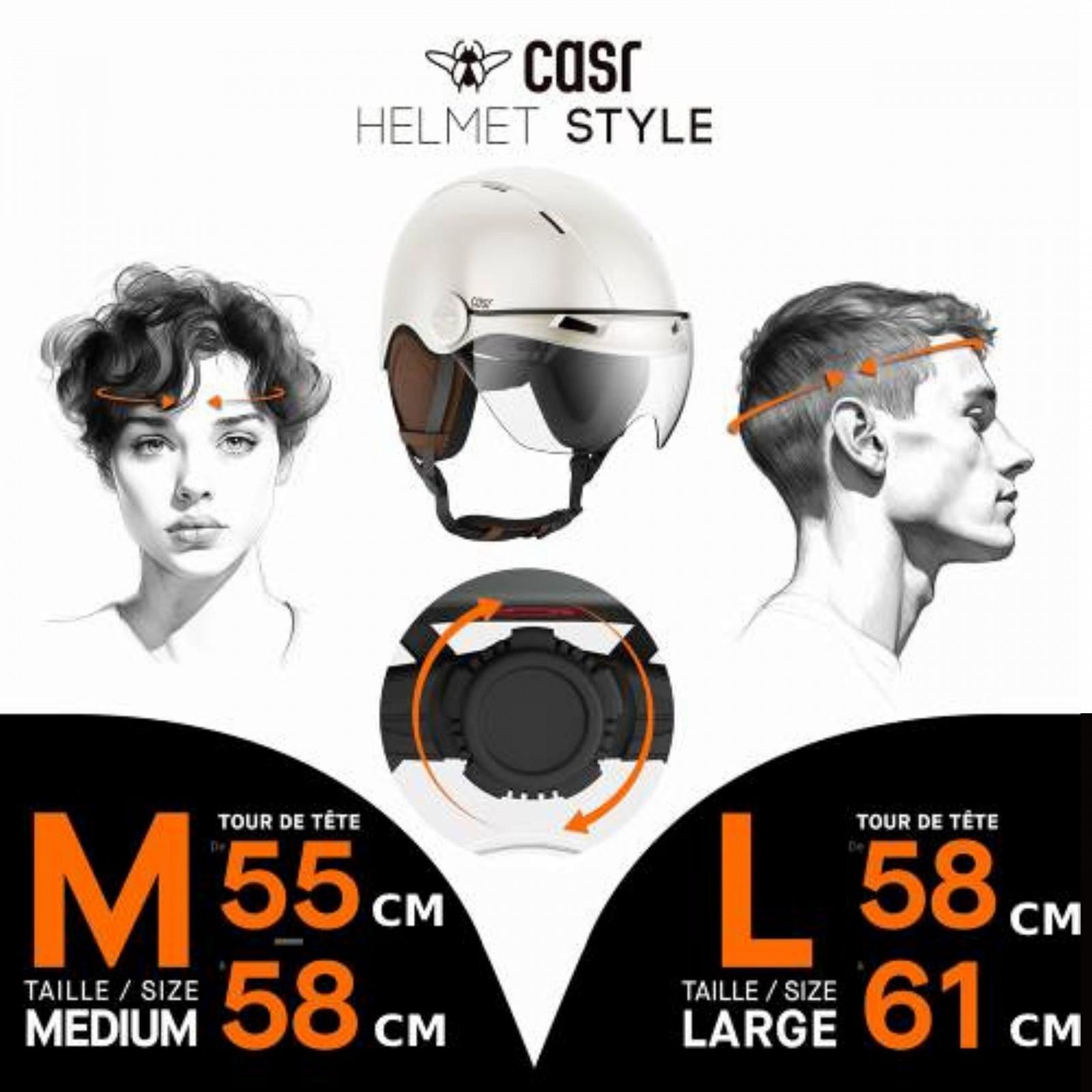 Шлем Urban Lifestyle CASR Style для велосипеда и электросамоката, прозрачный визор, съемные наушники, для мужчин и женщин, фото №4