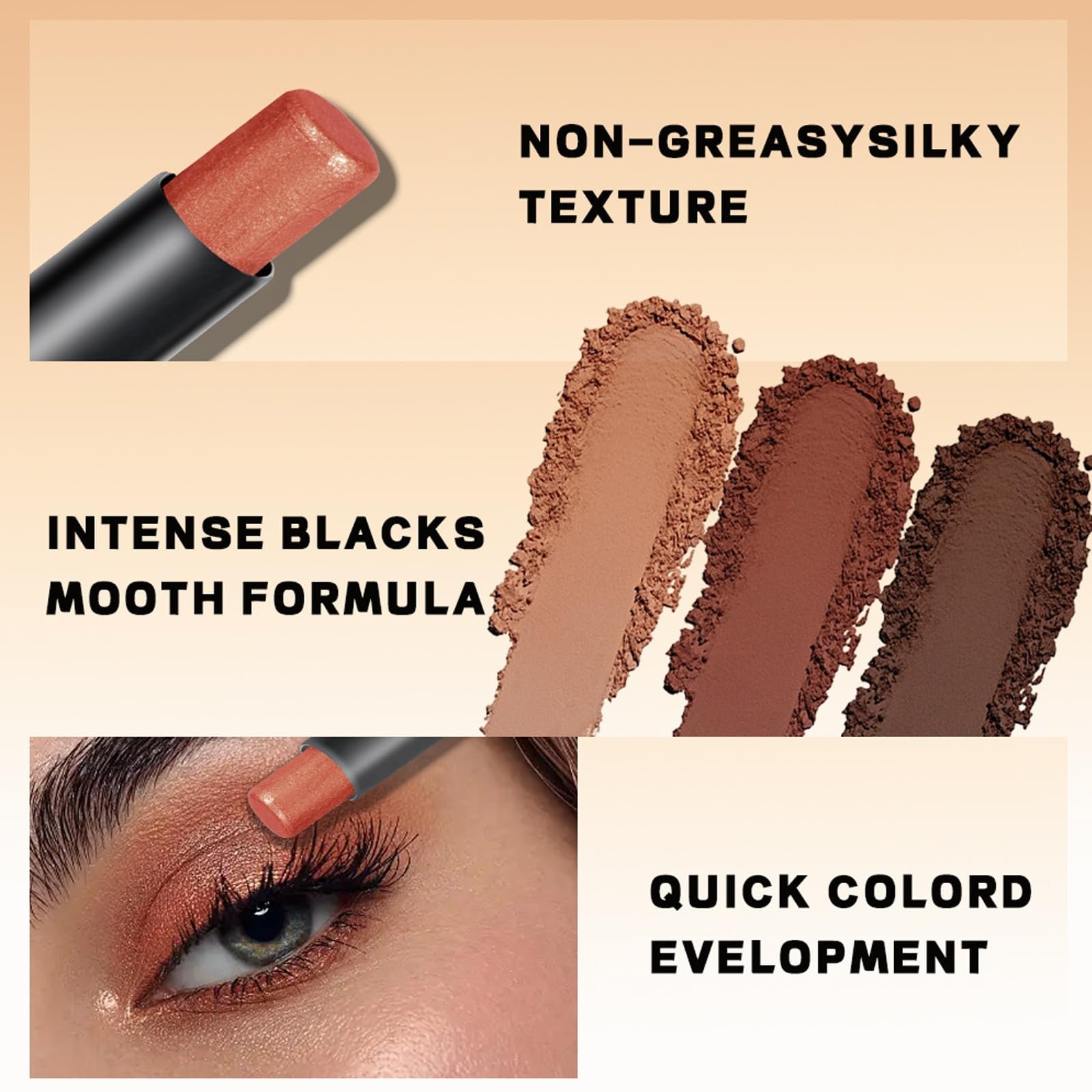 Набір Тіні Кремові Матові і Перламутрові 6 кольорів, фото №6