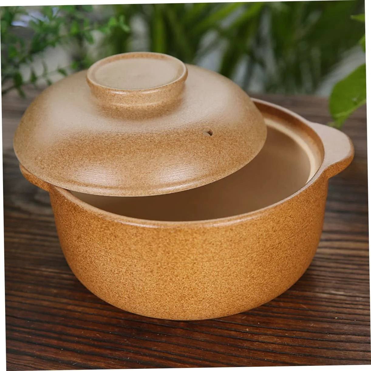 Каструля керамічна 1,6 л з ручками для тушкування рівномірне нагрівання, фото №2