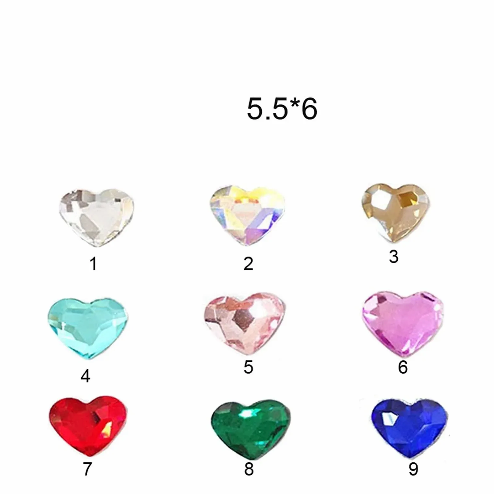 Стразы Сердце yaoqijie Плоские 1440 шт./Bulk Красный/Фиолетовый, фото №5