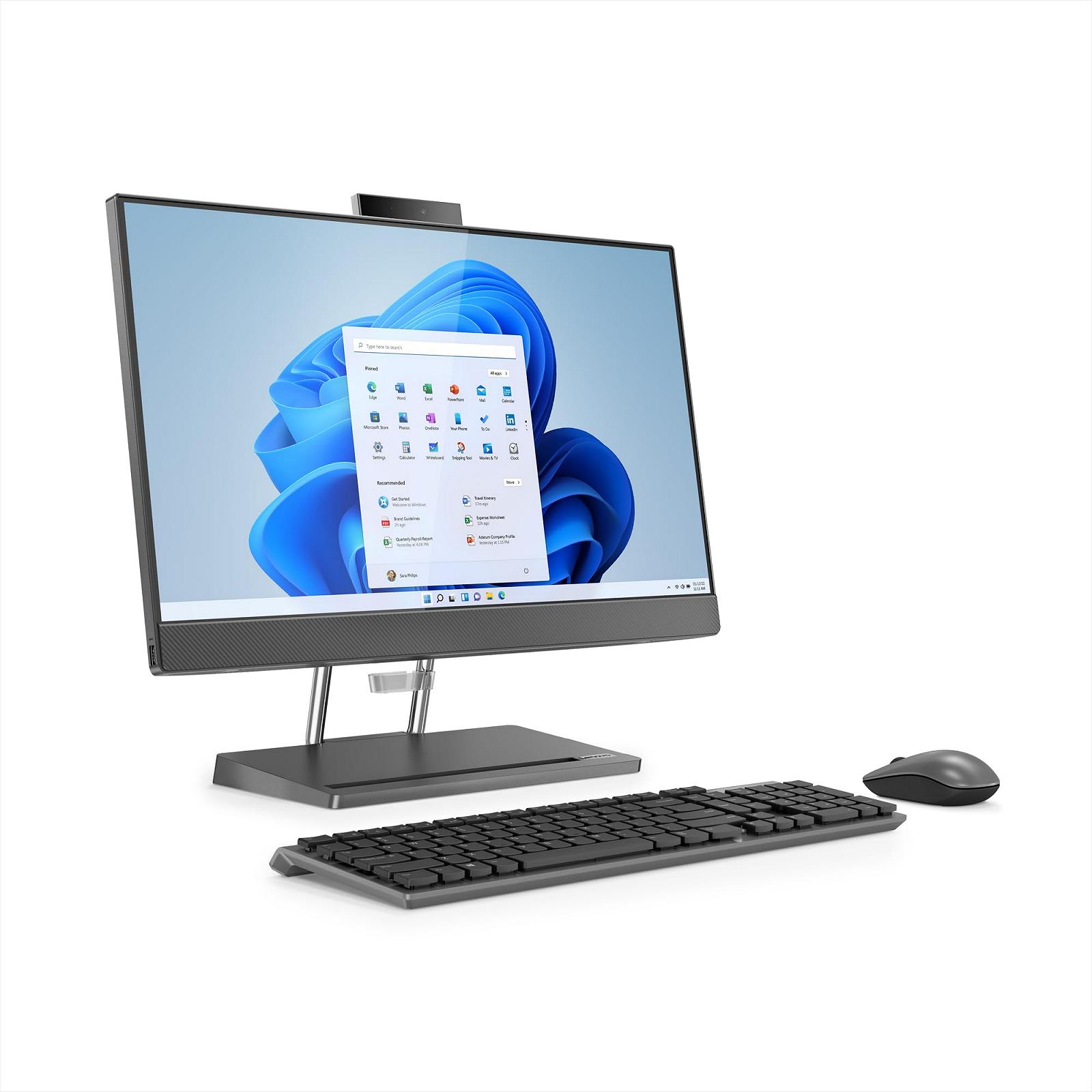 All in One Lenovo IdeaCentre 5i Core i7-13700H 16GB RAM 1TB SSD Arc A370M 23.8 дюйма Full HD Серый, фото №3