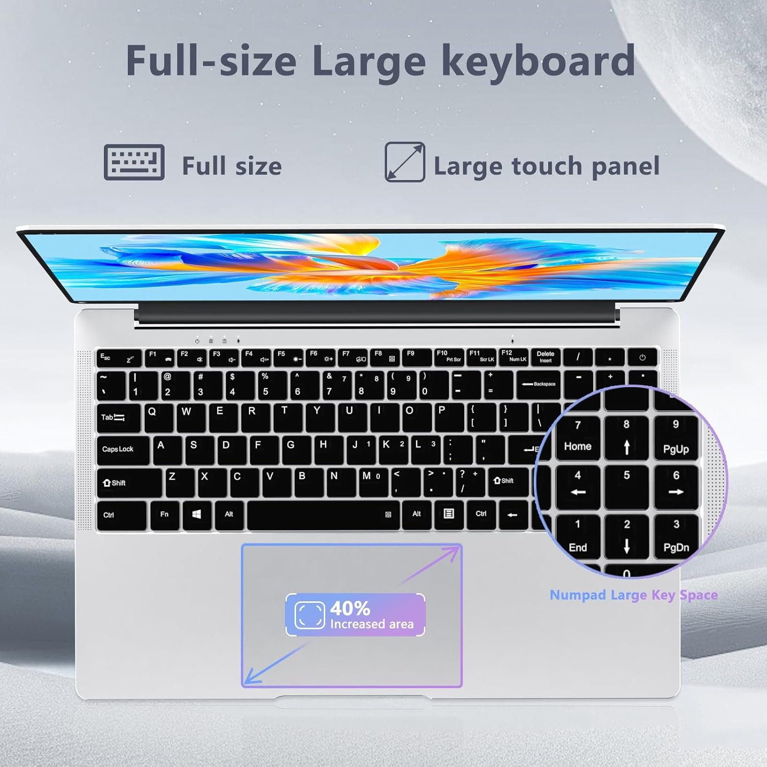 Ноутбук 15.6" Wexultor 50095 N4000 RAM 8GB SSD 256GB Windows 11 (UKR), фото №6