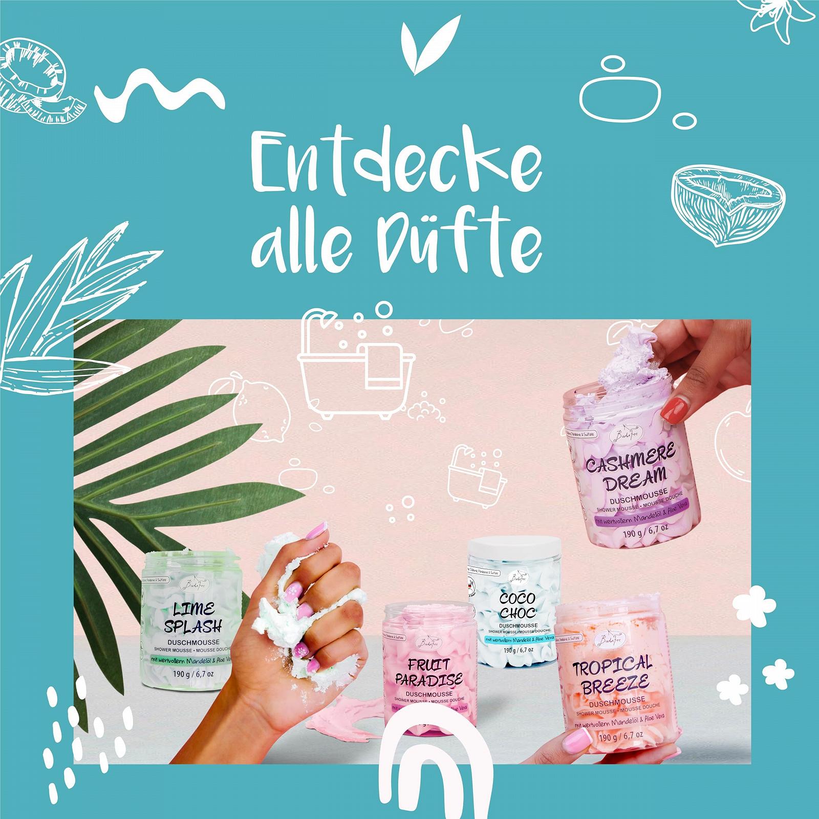 Мус для душу BadeFee Coco Choc зволожувальний 190 г, фото №5