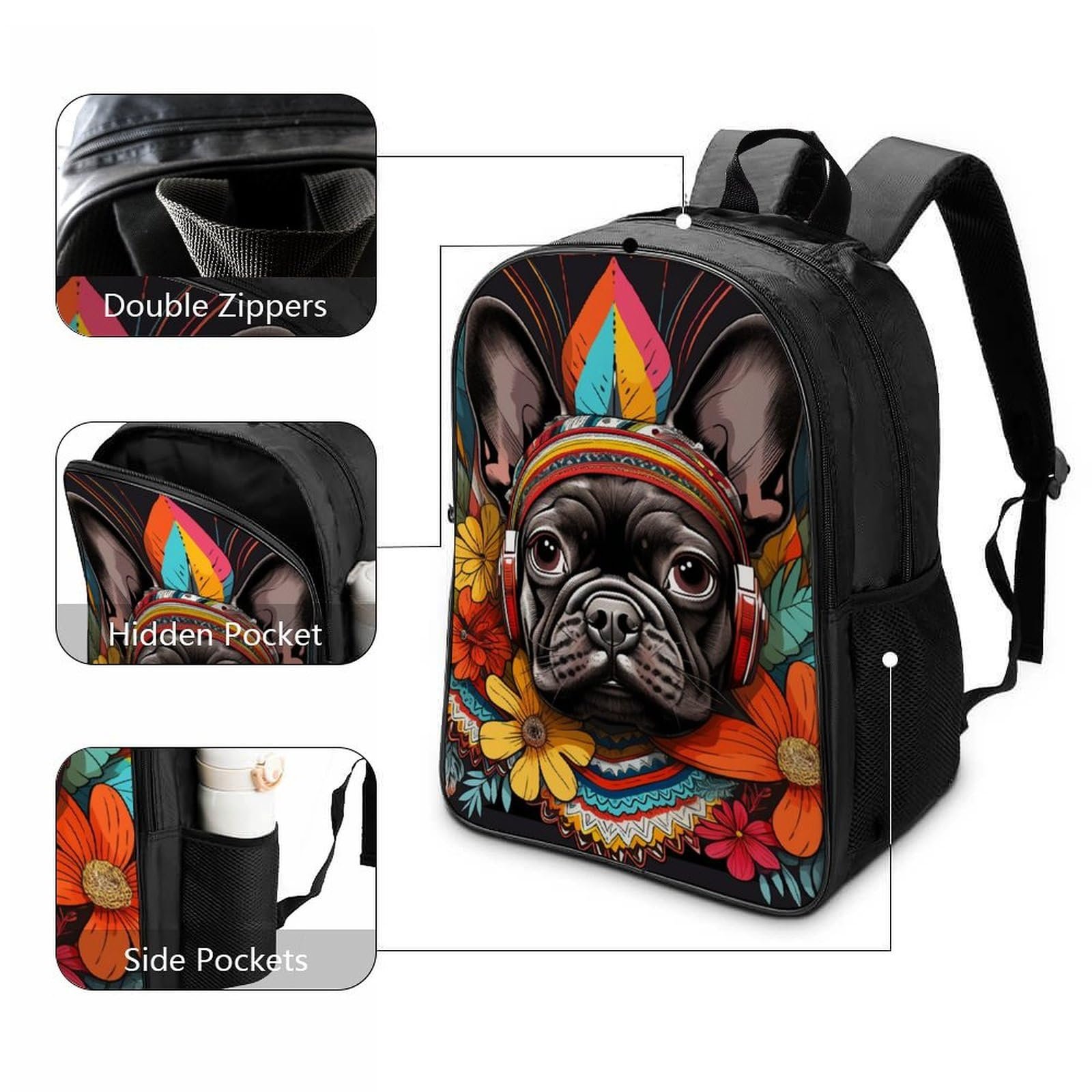 Ранец French Bulldog FPAKAKIIE 40x28x16см, фото №3
