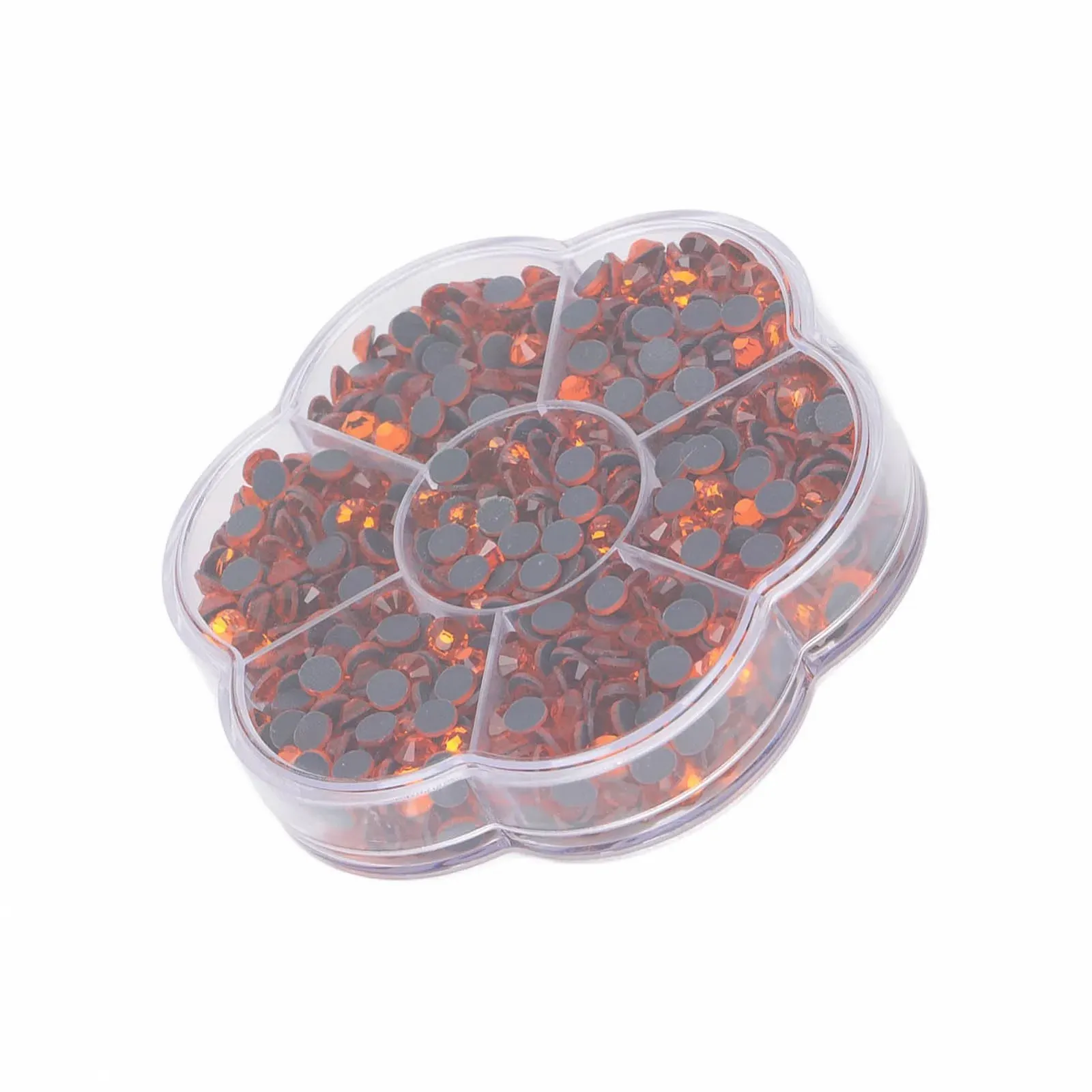 Стрази Скляні DIY Декоративні Аксесуари 1000 шт, Помаранчево-червоний, фото №4